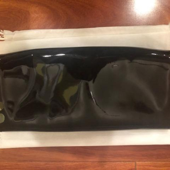 LONGCHAMP ROSEAU EVENING HANDBAG BLACK PATENT - Picture 5 of 5